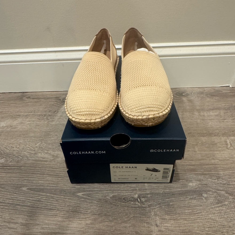 Cole Haan Women's Cream Slip-On CF Espadrille